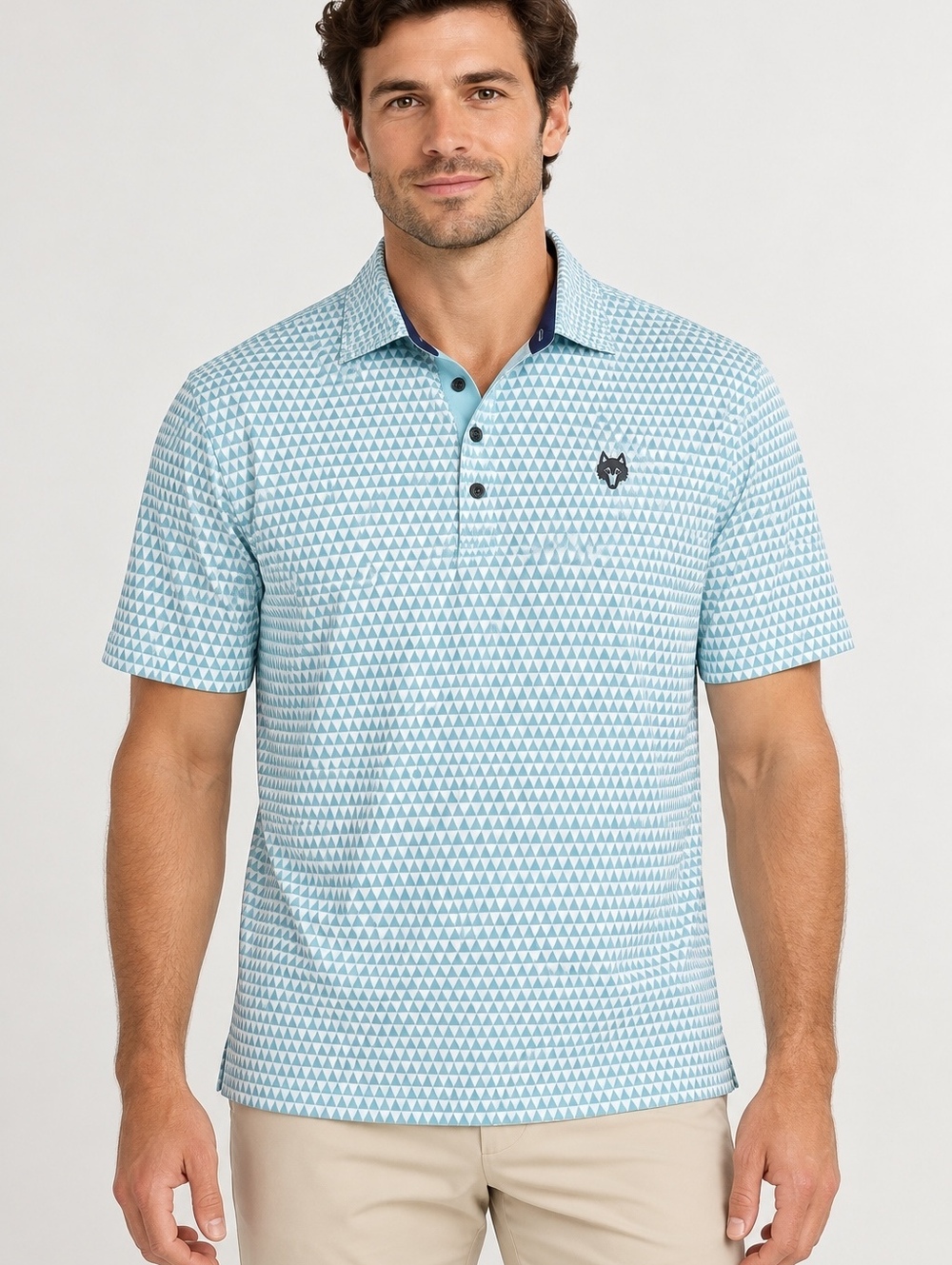 Greyson Arrowhead Polo Men’s Large Topaz Blue Golf Shirt NWT